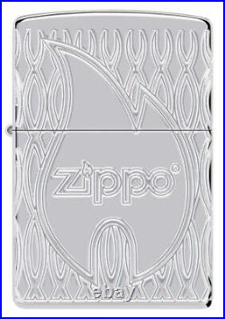 New ZIPPO Lighter BIG FLAME Exquisite All Round MULTICUT ARMOR High Polished