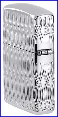 New ZIPPO Lighter BIG FLAME Exquisite All Round MULTICUT ARMOR High Polished