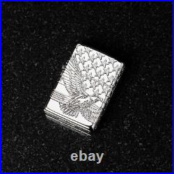 New ZIPPO Lighter EAGLE STARS AMERICAN FLAG All Round Carved Brilliant Chrome