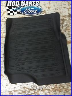 OEM NEW 15-18 Ford F-150 Crew Cab TRAY Floor Mat Kit BLACK Rubber All Weather