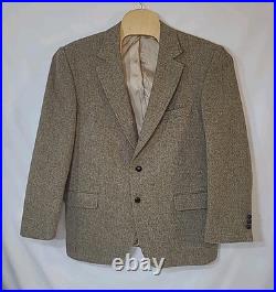ORVIS Harris Tweed Scotland Sport Coat 100% New Wool Basketweave Heather 44R