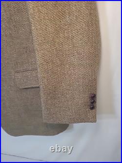 ORVIS Harris Tweed Scotland Sport Coat 100% New Wool Basketweave Heather 44R
