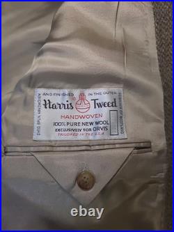 ORVIS Harris Tweed Scotland Sport Coat 100% New Wool Basketweave Heather 44R