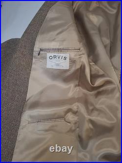ORVIS Harris Tweed Scotland Sport Coat 100% New Wool Basketweave Heather 44R