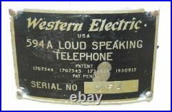 One Pair Western Electric 594A Drivers Early Serial #254 419. All Original