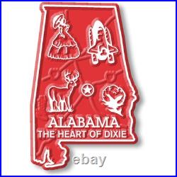 Original State Magnet Collector's Set 51 Magnets with Metal Display Board