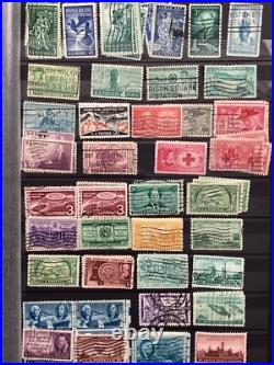 Over 1500 Different USA Stamps In 56 Page Stock Book In Good Condition