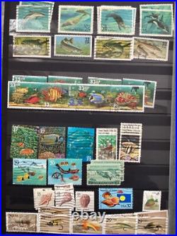 Over 1500 Different USA Stamps In 56 Page Stock Book In Good Condition