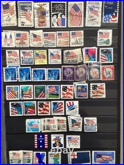 Over 1500 Different USA Stamps In 56 Page Stock Book In Good Condition