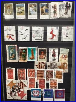 Over 1500 Different USA Stamps In 56 Page Stock Book In Good Condition