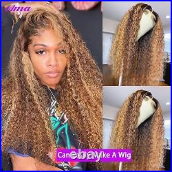 P4 27 Highlight Kinky Curly Hair Weave 3/4 Pcs Bundles Remy Human Hair Extension