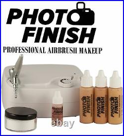 PHOTO FINISH PROFESSIONAL AIRBRUSH MAKEUP KIT- SYSTEM-Light -Medium or Tan