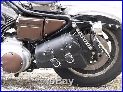 Package Deal-Swingarm Bag Hard Mount withLeather Solo Bag! All Harley Sportsters