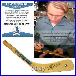 Patrik Laine Signed Jets Ice Hockey Stick Blade Beckett BAS Cert Proof Autograph