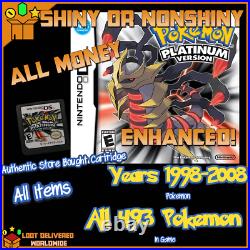 Pokemon Platinum Unlocked All 493 Pokemon Enhanced 3ds and Nintendo DS