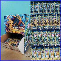 Pokemon XYEvolutions 55 SEALED 3-Card Booster Packs ALL 4 ARTWORKS WITH BOX