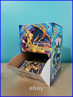 Pokemon XYEvolutions 55 SEALED 3-Card Booster Packs ALL 4 ARTWORKS WITH BOX