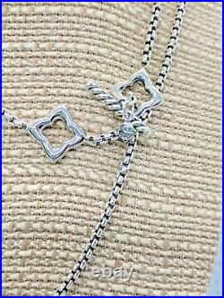 Pre-owned David Yurman Quatrefoil Necklace 36 L Sterling Silver