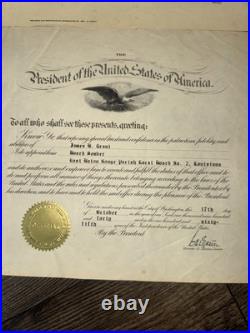 President of United States Awards and Certificates James Grant Official