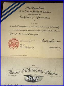 President of United States Awards and Certificates James Grant Official
