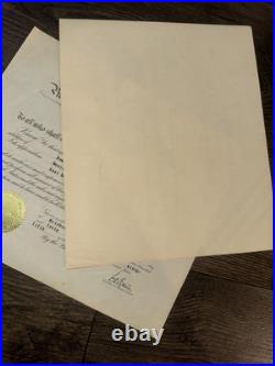 President of United States Awards and Certificates James Grant Official