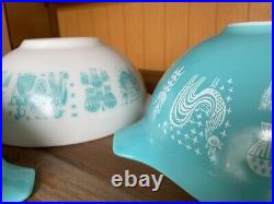 Pyrex Amish Butterprint Mixing Bowl Cinderella Bowls Set of 4 Vintage From Japan