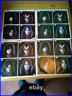 RARE Kiss All 4 1978 US pressed solo album bundlen+ inners sound great