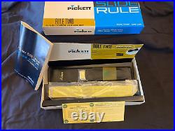 RARE Pickett Model N500 N300-ES Paired set all metal slide rules, ORIGINAL BOX