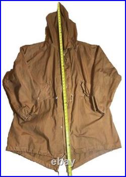 RARE US MILITARY Issue Parka Jacket Oxford All Season Vanderbilt Co Fishtail HTF