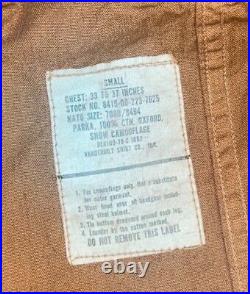 RARE US MILITARY Issue Parka Jacket Oxford All Season Vanderbilt Co Fishtail HTF