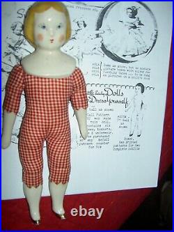 RUTH GIBBS, Play Friend Series, 7, 1940s, darling china doll, mint condition