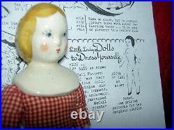 RUTH GIBBS, Play Friend Series, 7, 1940s, darling china doll, mint condition