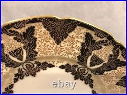 Rare 1920's Lenox 1445 Black and Gold Encrusted Dinner Plate S&G Gumps E 345 Z
