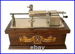 Rare All Original Wizard Cylinder Phonograph Gramophone