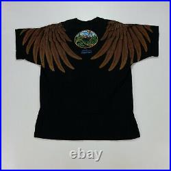 Rare VTG LIQUID BLUE Eagle 1994 All Over Print T Shirt 90s Rich Normurdin Art XL