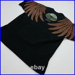 Rare VTG LIQUID BLUE Eagle 1994 All Over Print T Shirt 90s Rich Normurdin Art XL