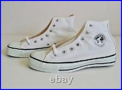 Rare Vintage Anaconda Shoes Converse All Star Chuck Taylor USA Hi Top White 7.5