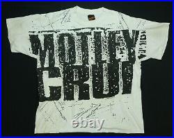 Rare Vintage BROCKUM Motley Crue All Over Print 1993 1994 Tour T Shirt 90s SZ XL