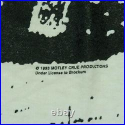 Rare Vintage BROCKUM Motley Crue All Over Print 1993 1994 Tour T Shirt 90s SZ XL