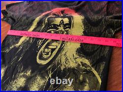Rare Vintage OG 1996 WWF Ultimate Warrior ALL OVER PRINT Shirt wrestling Ecw nWo