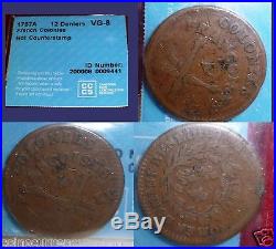 Rare in all grades NOT counterstamped 1767 A 12 Deniers French Colonies Coin