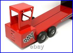 Red Toy Pulling Sled Skid, Tractor or Truck, 1/16 Scale, MADE IN USA, All Metal
