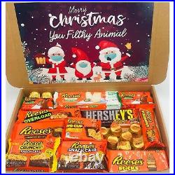 Reeses & Hersheys Chocolate Gift Box American Sweets Hamper Present Personalised