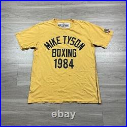 Roots of Fight Shirt Mens Medium Yellow Mike Tyson Boxing State Games Syracuse