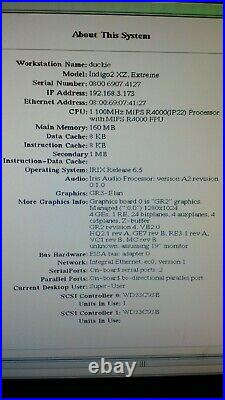 SGI Silicon Graphics Indigo 2 R4000 160Mb Elan Graphics + Monitor etc. All in