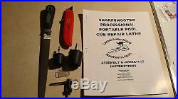 SHARPSHOOTER POOL CUE TIP LATHE INCLUDES HOW TO MANUAL for all kinds of repairs