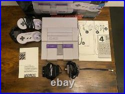 SNES Super Nintendo Entertainment System Control Set Console All Original Tested
