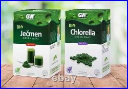 SPECIAL OFFER Organic GreenWays Chlorella tablets + Green barley powder package