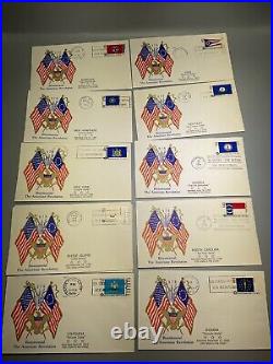 STATE FLAG 1976 SCARCE PATRIOTIC EAGLE & FLAGS BOERGER CACHET FDC All States