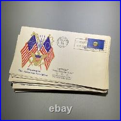 STATE FLAG 1976 SCARCE PATRIOTIC EAGLE & FLAGS BOERGER CACHET FDC All States